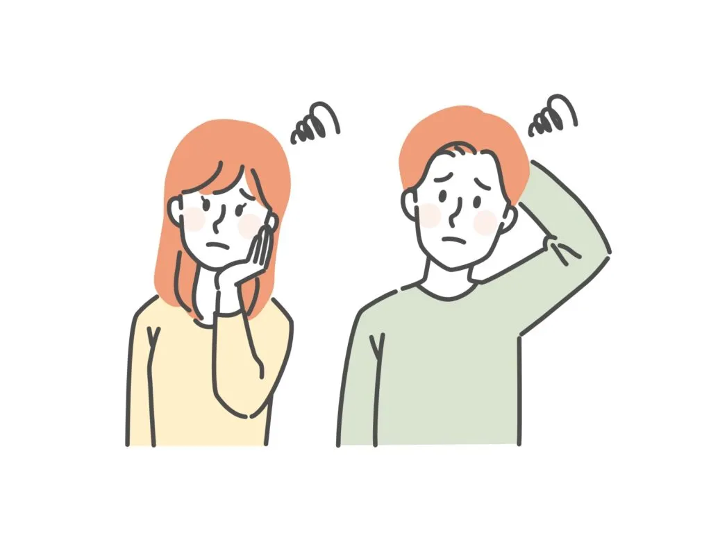 引っ越し先の汚れに悩む方のイラスト