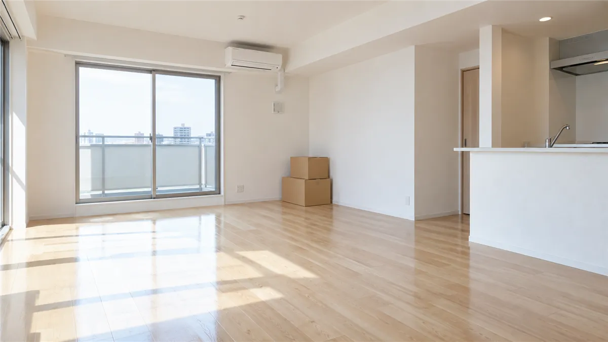 引っ越し前の、掃除が終わった明るいお部屋(イメージ)